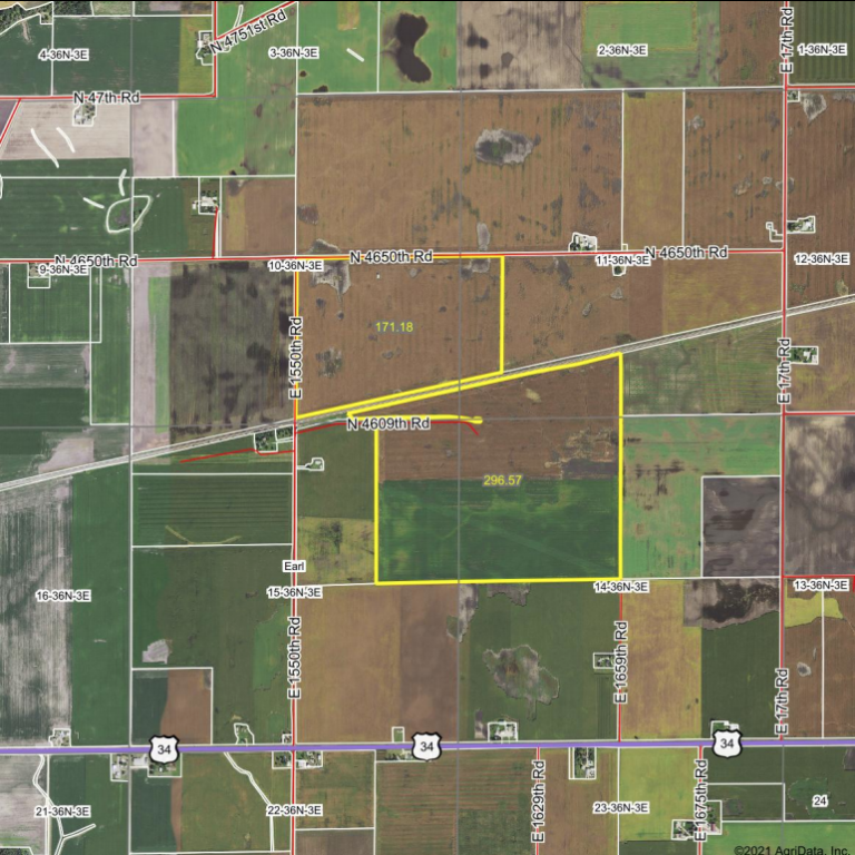 SOLD! Prime LaSalle County Farmland Bingham 476+ acres Manges Realty